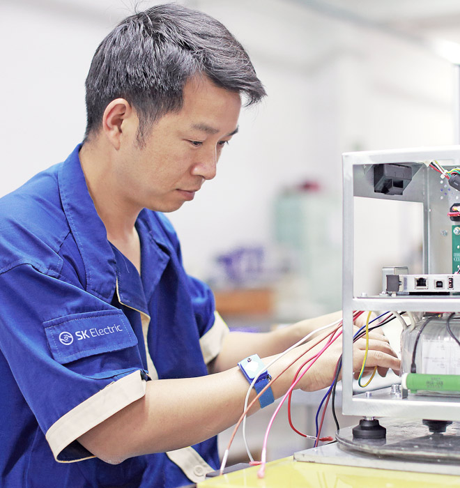 SK Electric uniform mock-up