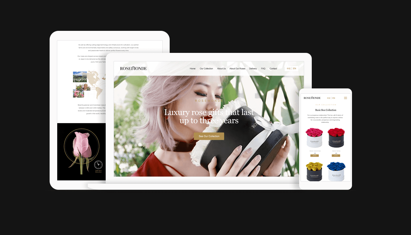 Web site front end design